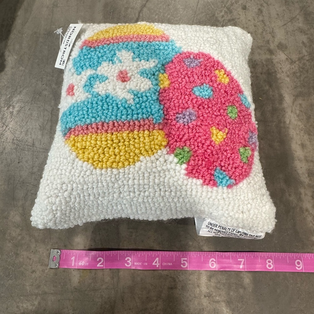 Colorful Easter Egg Pillow from Nordstrom. I have a bunny pillow too( sold sep)